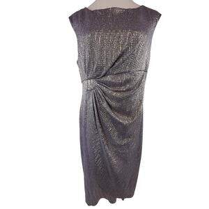 Connected Apparel Size 14 Dress cocktail sleeveless silver purple lavender top